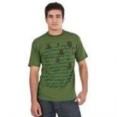 Camiseta Verde em Malha de Algodão com Estampa Frontal