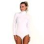 Body Manga Longa Branco em Cotton